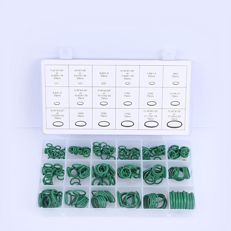 270 Pcs O Ring Assortment Kit Green Seal Rings Set