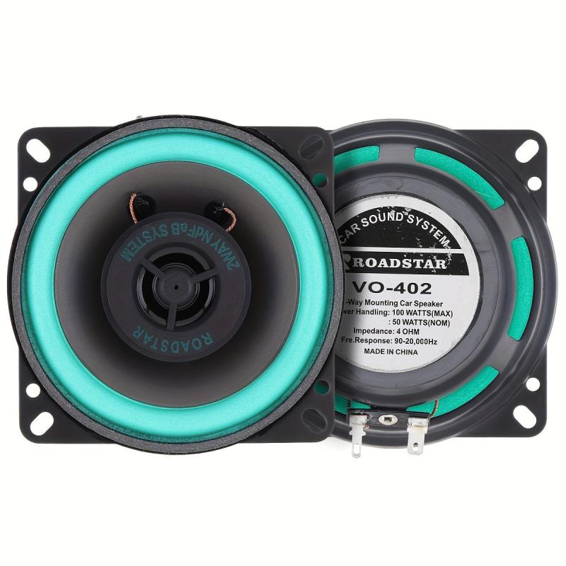 10 16 Cm 100W 2 Way Car HIFI Coaxial Speaker Green