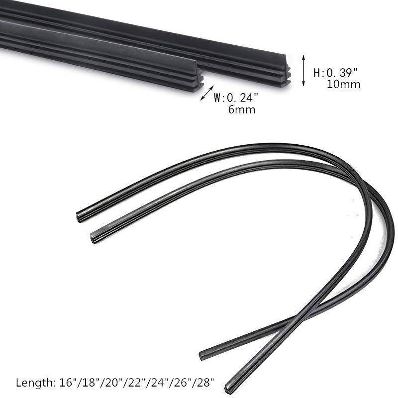 Rubber Strips for Boneless Car Wipers, Perfect Fit