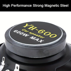 6.5in 600W 2 Way Car HiFi Coaxial Speaker