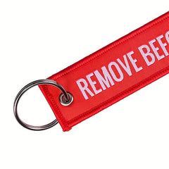3pcs Set Aviation Remove Before Flight Memorial Key Embroidery Pendant Keychain