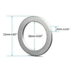 50pcs M16x22x2mm Auto Drain Plug Gaskets Crush Washers Aluminum Flat Washers