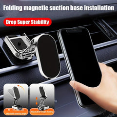 360 Rotatable Car Magnetic Phone Mount Foldable Secure Holder