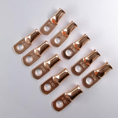 10Pcs 4AWG 5/16 Copper Ring Terminal Lugs Set