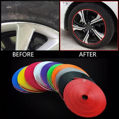 8M Decorative Anti Collision Strips with Adhesion Promoter for Wheel Protection