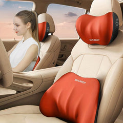 3D Car Headrest Lumbar Pillow Set High Rebound Memory Foam Car Neck Pillow Waist