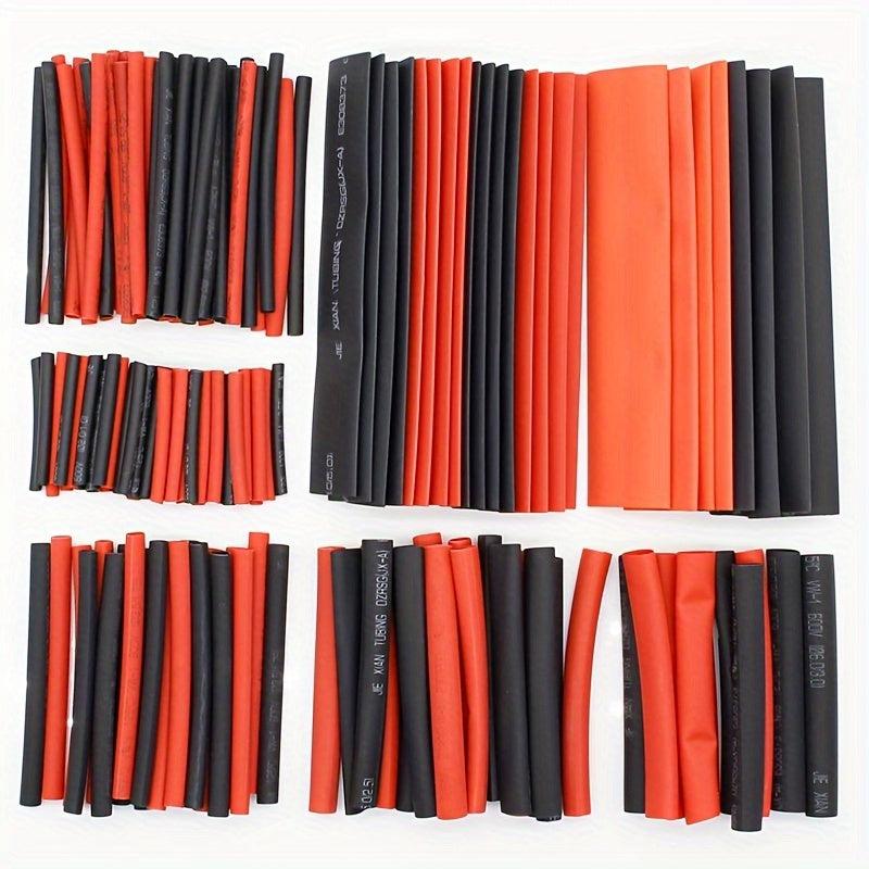 127pcs Red Heat Shrink Tubing Kit 2:1 Polyolefin Tube Car Cable Sleeve
