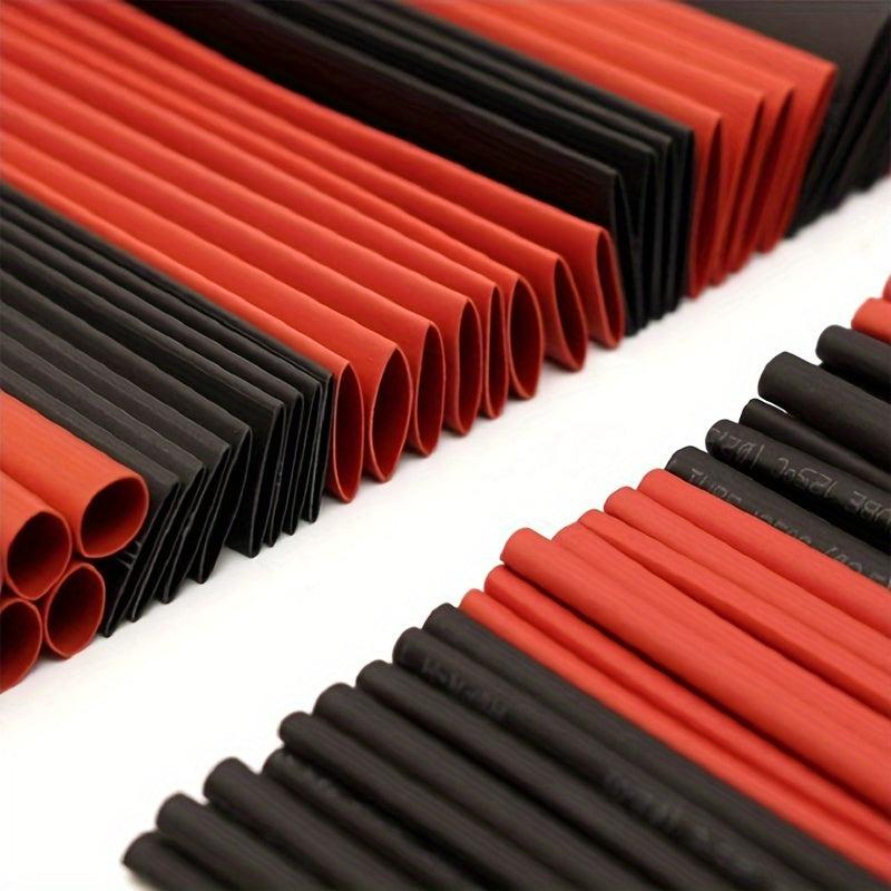 127pcs Red Heat Shrink Tubing Kit 2:1 Polyolefin Tube Car Cable Sleeve