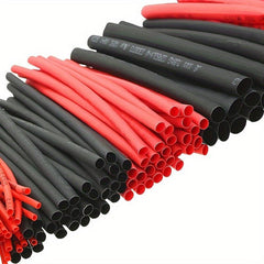 127pcs Red Heat Shrink Tubing Kit 2:1 Polyolefin Tube Car Cable Sleeve