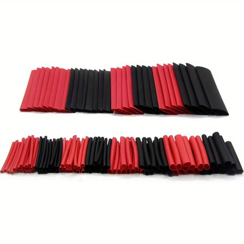 127pcs Red Heat Shrink Tubing Kit 2:1 Polyolefin Tube Car Cable Sleeve