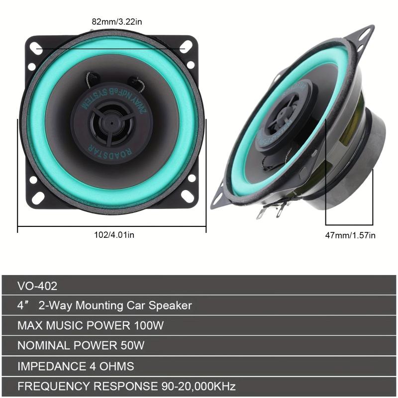 10 16 Cm 100W Coaxial Car Speaker Ultra Thin HiFi Sound