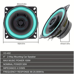 10 16 Cm 100W Coaxial Car Speaker Ultra Thin HiFi Sound