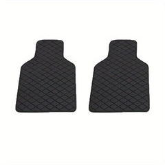 2pcs Car Floor Mats Universal Waterproof Full Set Auto Rugs Leather Interior