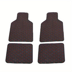 2pcs Car Floor Mats Universal Waterproof Full Set Auto Rugs Leather Interior