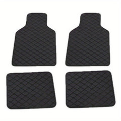2pcs Car Floor Mats Universal Waterproof Full Set Auto Rugs Leather Interior