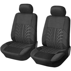 Polyester Front Pairs Gray Tan Red Car Seat Covers