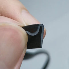 U Door Seal Strip Car Rubber Strip Anti Dust Car Soundproofing 1.8 Meters