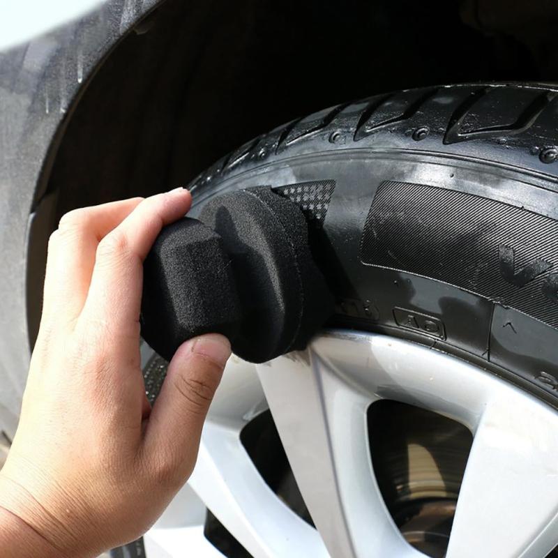 Car Waxing Sponge Tire Waxing Sponge Hand held Convenient High density