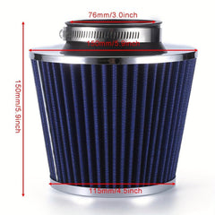 76MM 3inch High Flow Air Filter Universal Cold Air Intake Filters