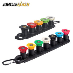 JUNGLEFLASH High Pressure Washer Tips Set 7 Nozzle Holder 4000 PSI