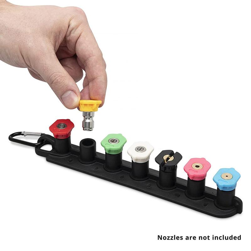 JUNGLEFLASH High Pressure Washer Tips Set 7 Nozzle Holder 4000 PSI