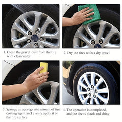 500ml Tire Retreading Coating Paste Blackening Polish Durable Bright Wax