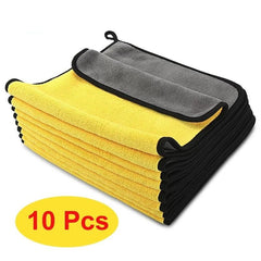 10 Pcs Car Wash Microfiber Towel Car Cleaning Drying Cloth Bright Colors