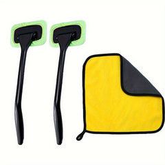 Car Windshield Cleaning Brush Set for Interior Dust Removal and Defogging