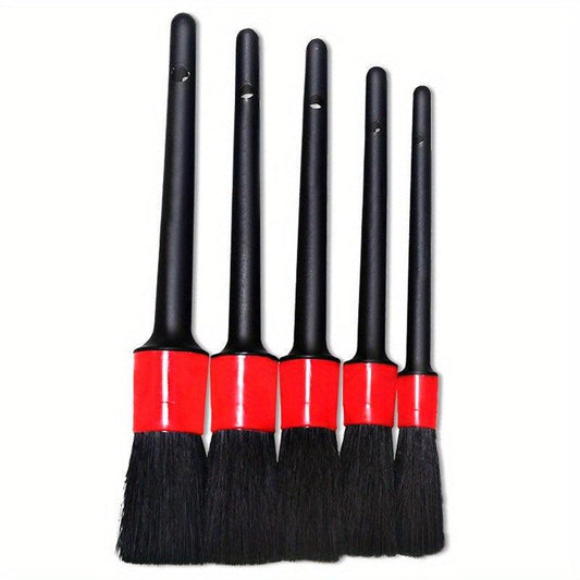 5pcs Car Detailing Brush Set Soft Brushes for Automotive Interior Cleaning