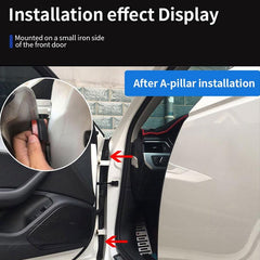 Car Door Weatherstrip Rubber Seal Strip 2 Layer Waterproof Noise Insulation