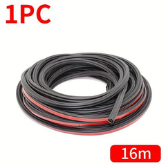 Car Door Weatherstrip Rubber Seal Strip 2 Layer Waterproof Noise Insulation
