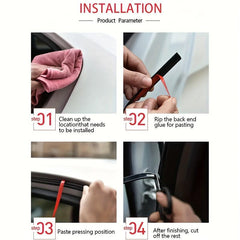 Auto Weather Strip Double Layer Self Adhesive Sound Insulation Sealing Strip
