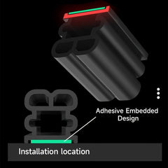 Car Door Rubber Seal Strip Double Layer Weather Strip