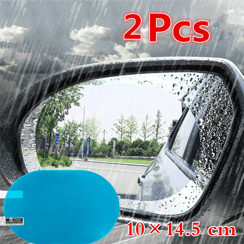 2pcs Rainproof Car Rearview Mirror Sticker Film Rain Shield
