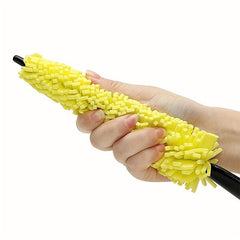 2pcs Car Cleaning Kit Microfiber Wheel Tire Rim Brush & Drying Cloth