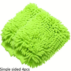 4pcs Microfiber Car Wash Gloves Cleaning Anti Scratch Car Tool