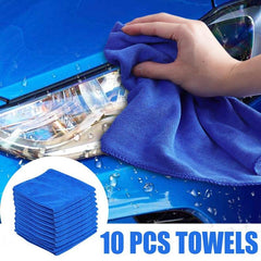 10pcs Microfiber Car Cleaning Towel for Automobile and Motorcycle Washing