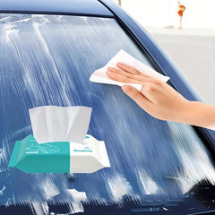 Car Glass Film Removal Wash Wipes - No Windshield Decontamination Needed
