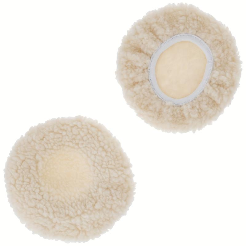 2pcs 7 Inch Synthetic Wool Polishing Bonnets Buffer Pads for Car Polisher