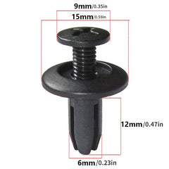 50pcs Car 6mm Hole Plastic Rivets Fastener Push Clip Auto Trim Retainer