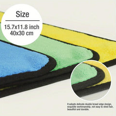 3pcs Microfiber Towels Dual Sided Car Washing Towels 40x29cm
