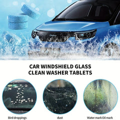 50pcs Windshield Cleaner Tablets - Instantly Clean Car & Kitchen Glass