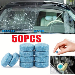 50pcs Windshield Cleaner Tablets - Instantly Clean Car & Kitchen Glass