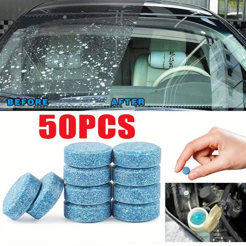 50pcs Windshield Cleaner Tablets - Instantly Clean Car & Kitchen Glass