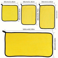 3pcs Car Wash Towel Absorbent Thickened Car Cloth Special Towel Car Towel