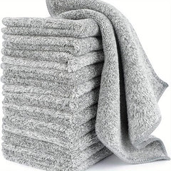 Absorbent Cleaning Cloth Fast Drying Tea Towels Bamboo Charcoal Fiber