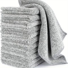 Absorbent Cleaning Cloth Fast Drying Tea Towels Bamboo Charcoal Fiber