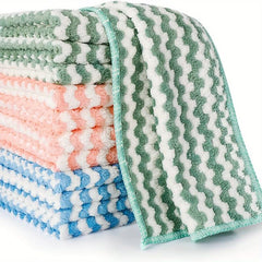 Absorbent Cleaning Cloth Fast Drying Tea Towels Bamboo Charcoal Fiber