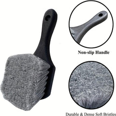 Car Wash Brush for Wheels & Tires - Soft Bristle