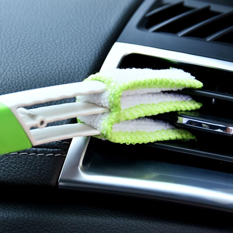 Car AC Vent Brush Dual Head Tool Car Interior Dusting Cleaner
